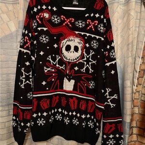 Disney Black and Red Crewneck Sweater